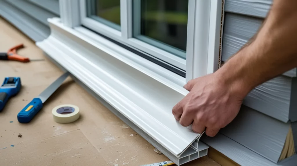 How to Install a Replacement Window with Vinyl Siding in Place