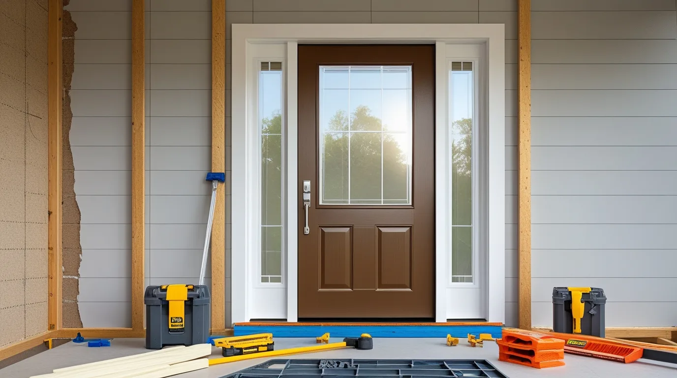 installing exterior door new construction