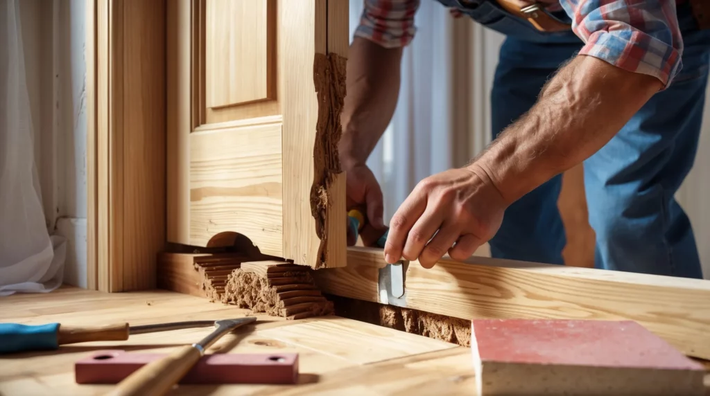 How to Repair a Door Jamb Wood Rot: