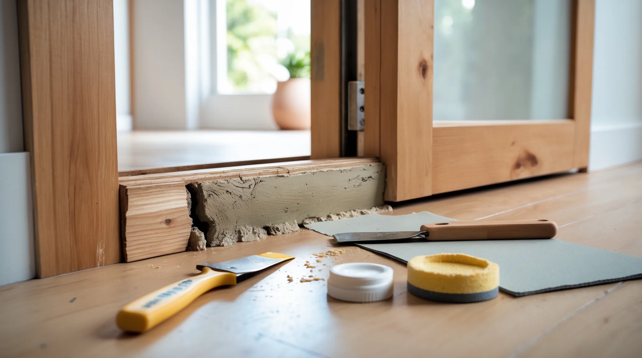 how to repair a door jamb wood rot