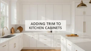 Adding trim to kitchen cabinets