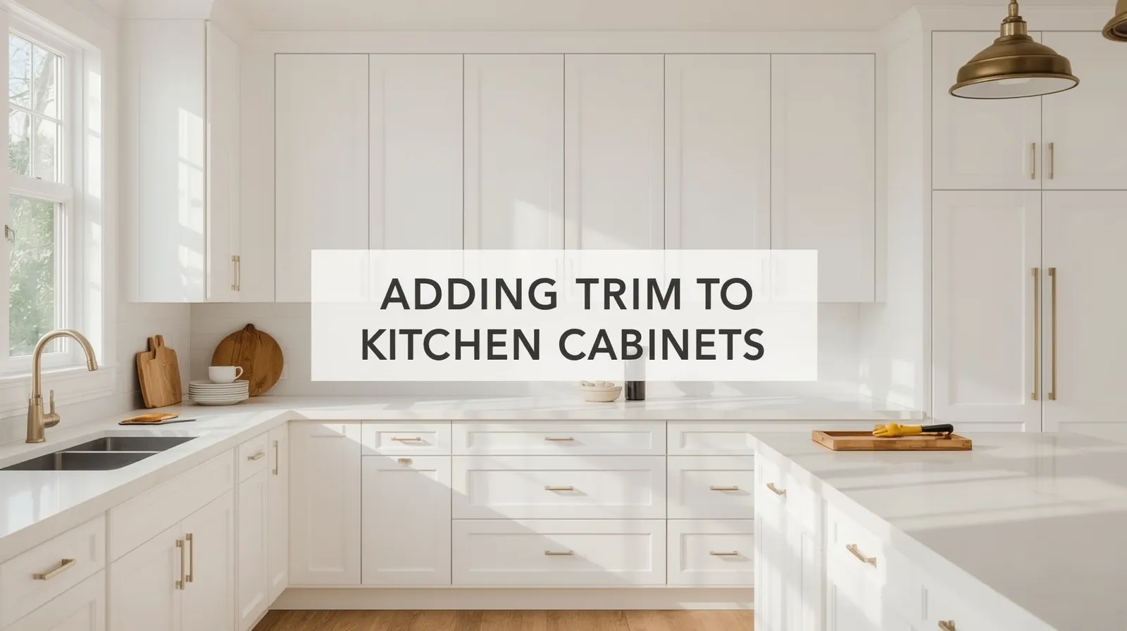 Adding trim to kitchen cabinets