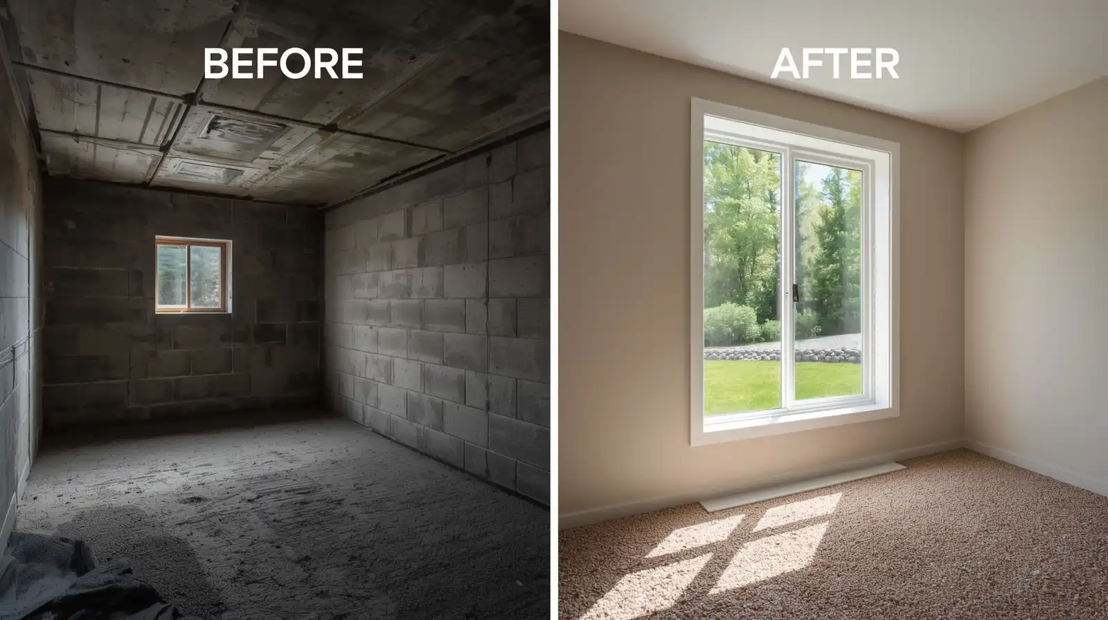 Before and After Basement Egress Window Guide