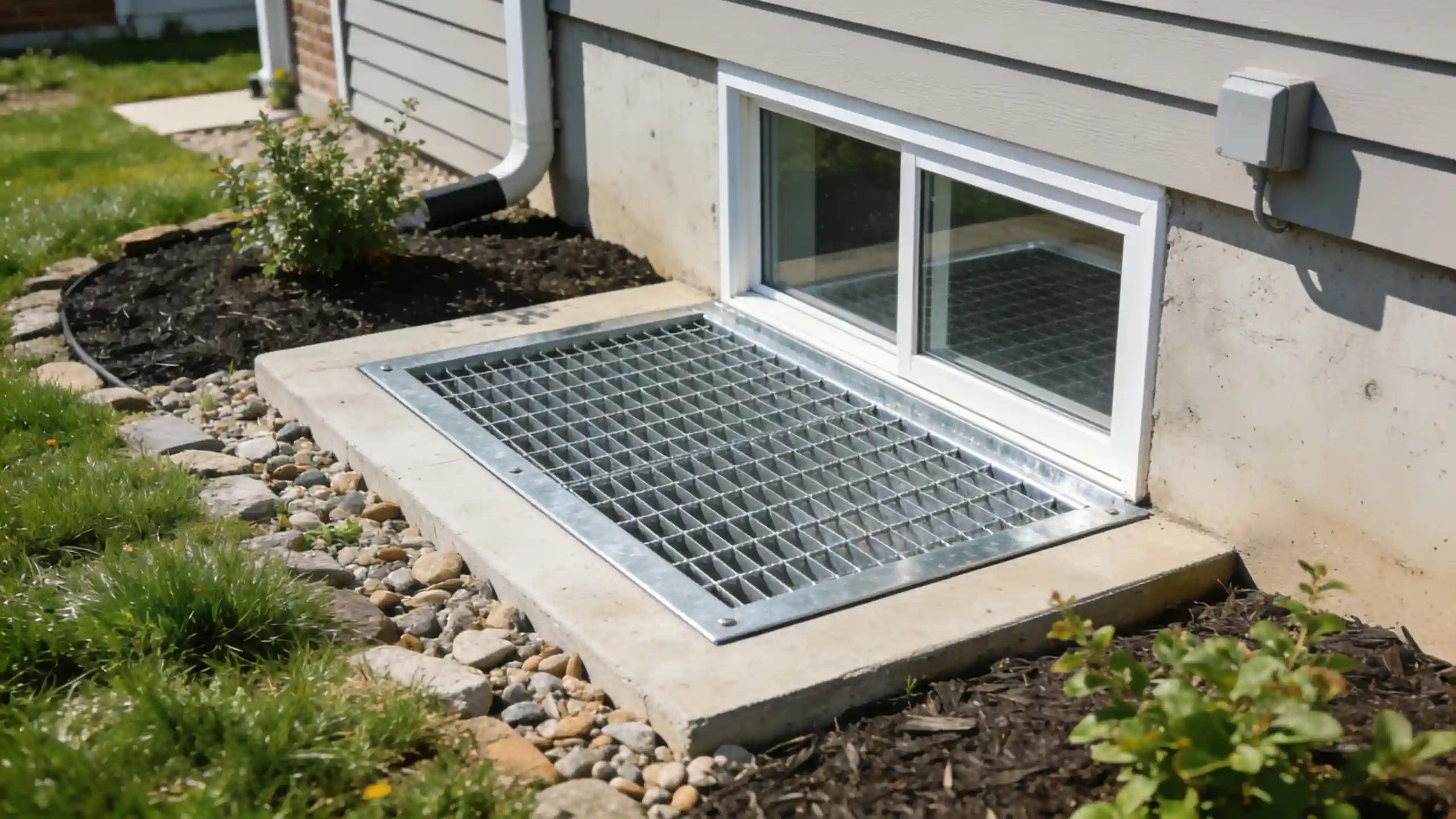 egress window well grate